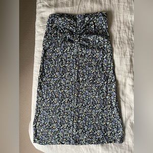 Rouje size 38 ruched floral knee-length skirt never worn